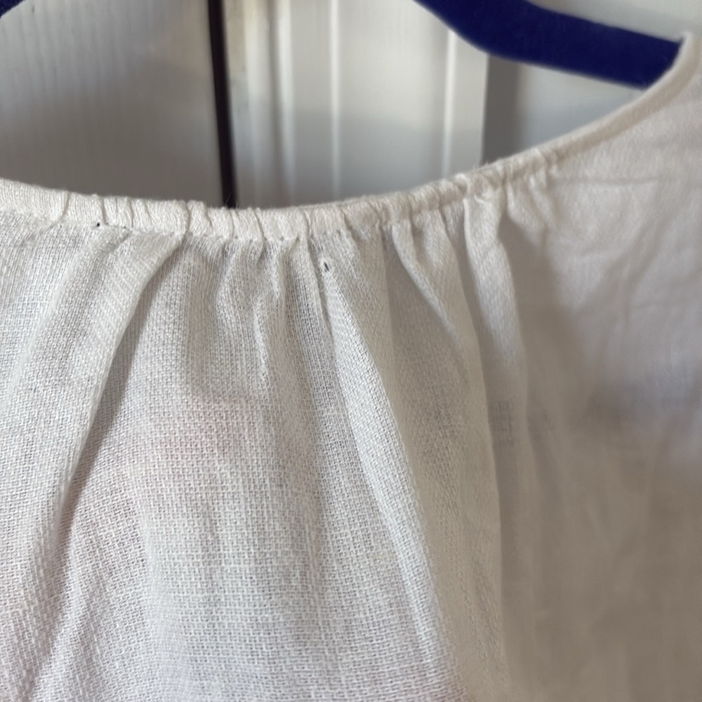 White Ruffled Sleeve Top - Picture 3 of 9